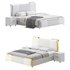 Glamorous White Wood Upholstered Bed I - Thumbnail 1