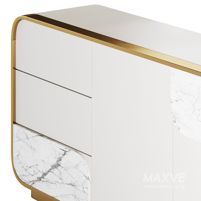 Modern Off White Sideboard - Image 10