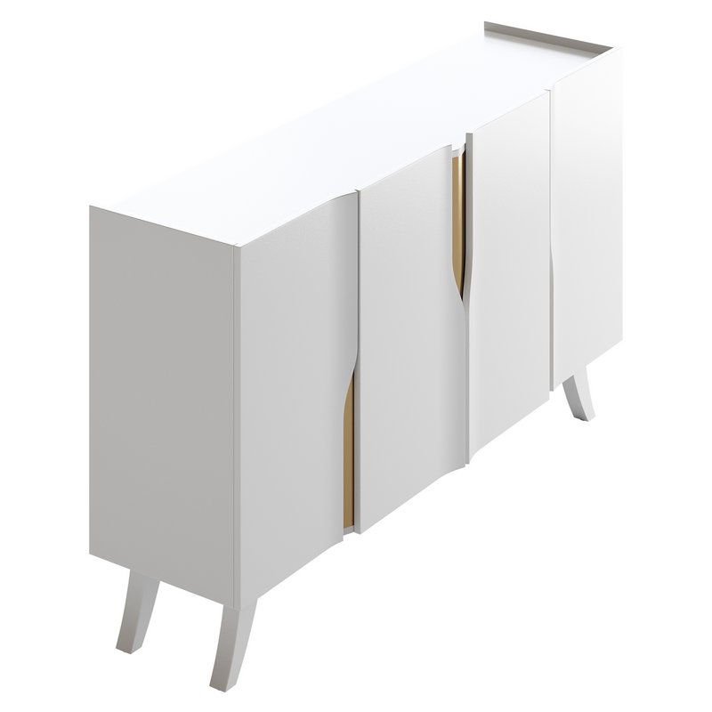 Modern White Sideboard Buffet - Image 11