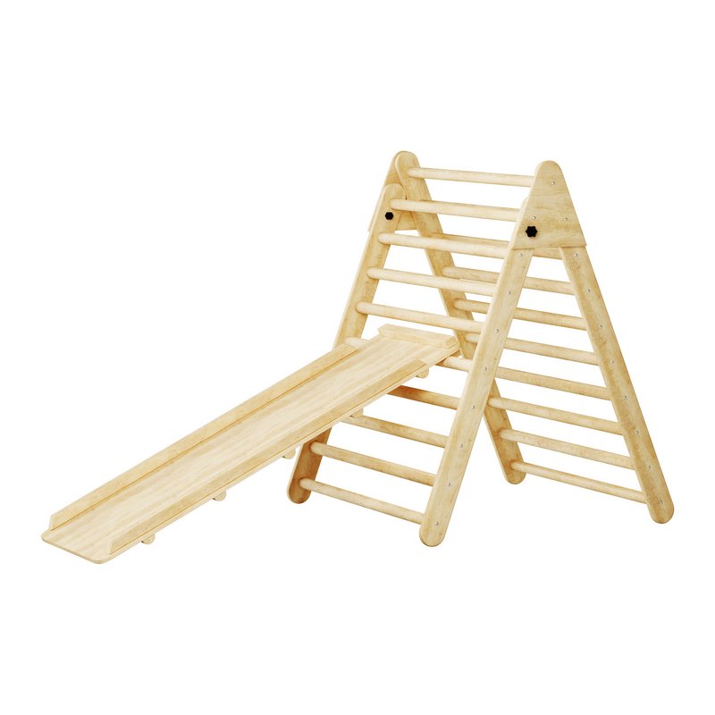 Childrens wooden pikler exercise machine with weight Varnish - Image 11