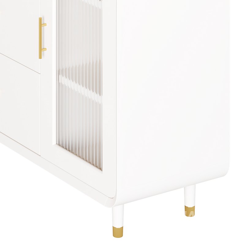 Modern White Sideboard Credenza - Image 11