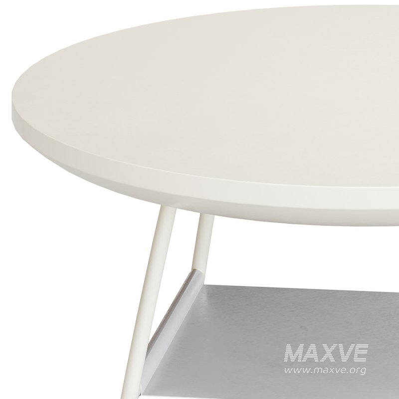 Modern Sled Round Wood Coffee Table - Image 12