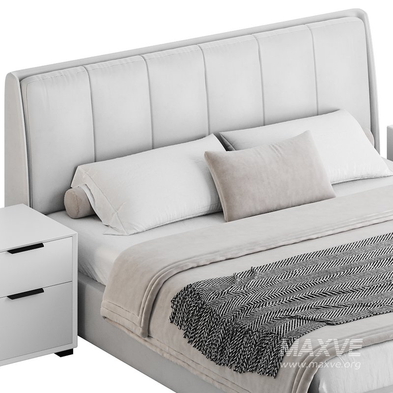 Gray Wingback Upholstered Headboard Bed - Image 14