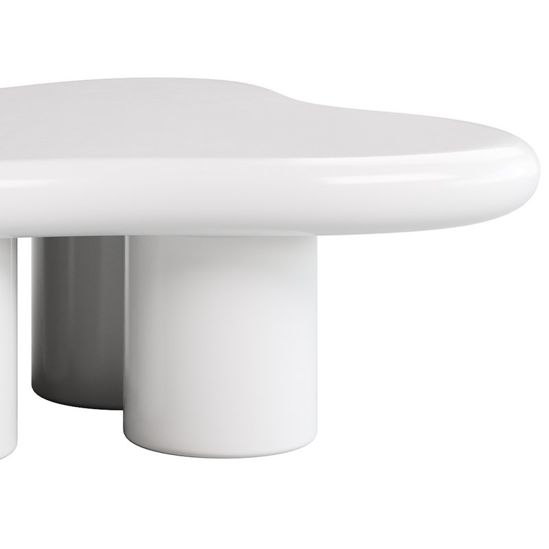 Modern Smooth Wood Abstract Coffee Table - Image 13