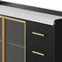 Modern Glass Door Wood Sideboard 2 - Thumbnail 12