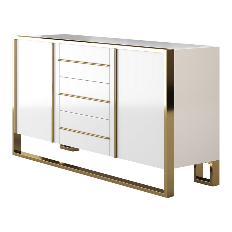 Glossy White Buffet - Image 13