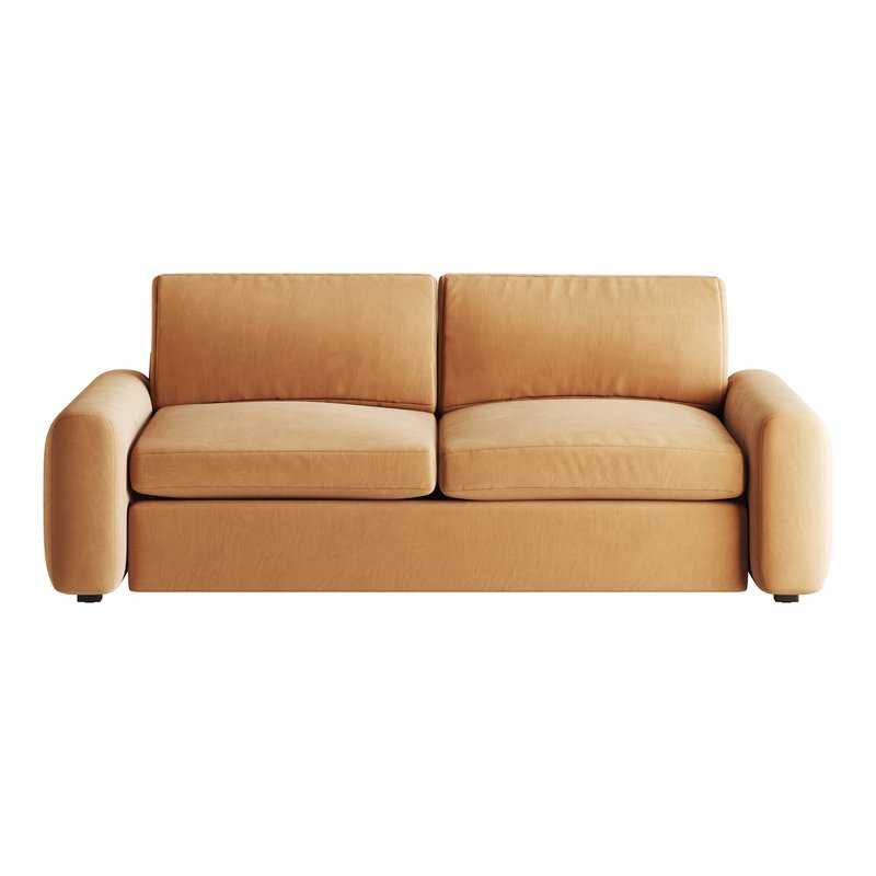 WHITE PERFORMANCE FABRIC APARTMENT SOFA - Image 11