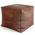 Vintage Leather Pouf - Thumbnail 1