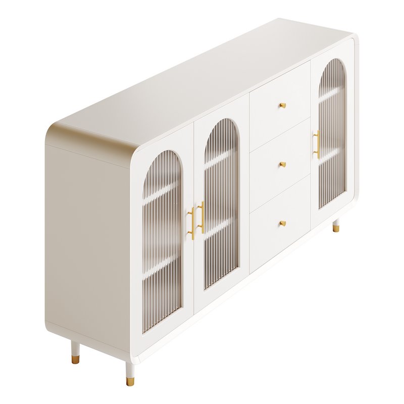 Modern White Sideboard Credenza - Image 12