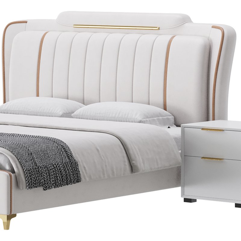 Queen Size Upholstered Headboard Bed - Image 11
