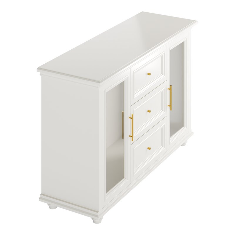 Sleek White Modern Sideboard Credenza - Image 12