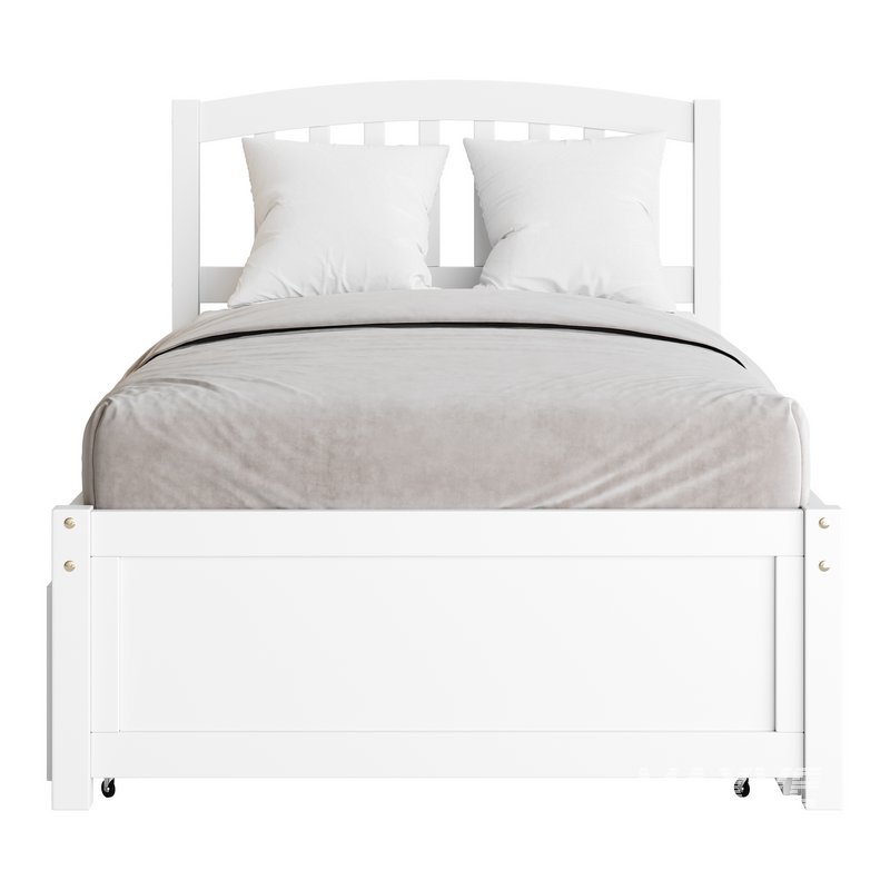 Twin Size Platform Bed Wood Bed - Image 12