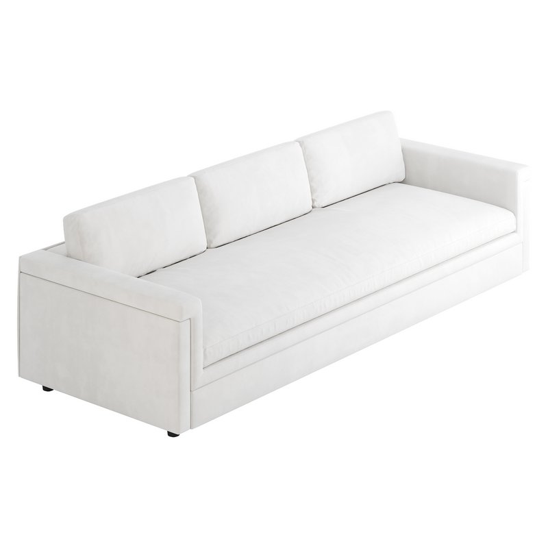 IVORY PERFORMANCE VELVET SOFA - Image 12