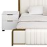 Glamorous White Upholstered Wingback Bed I - Thumbnail 11