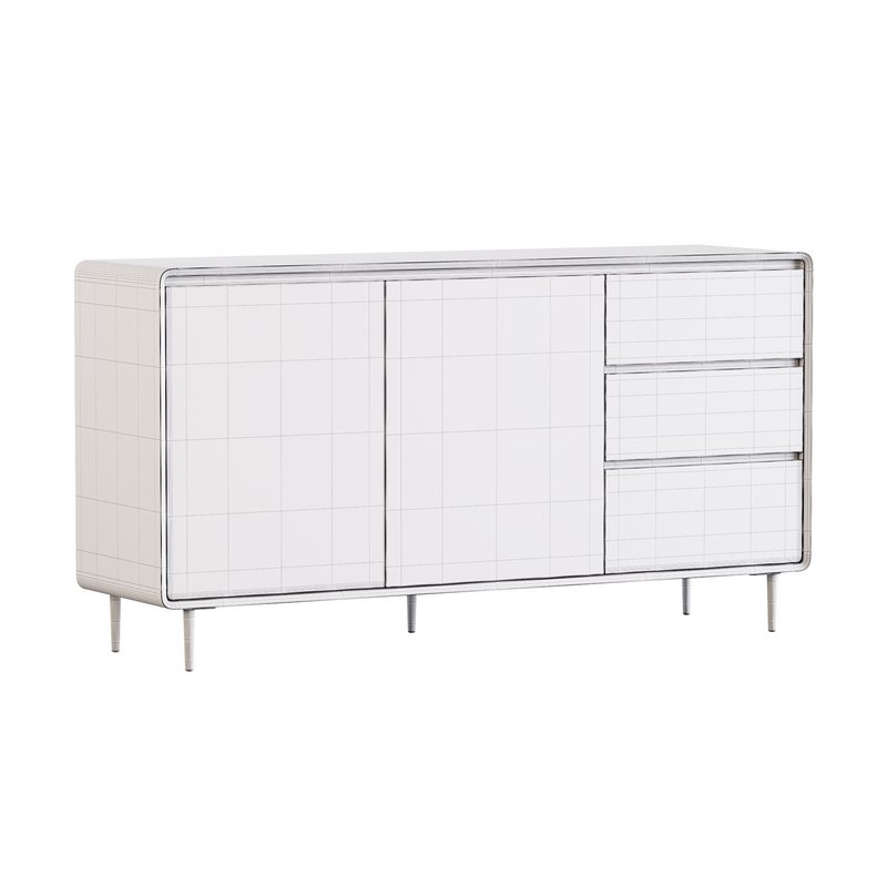 Modern Wood Sideboard with 2 Doors - Image 13