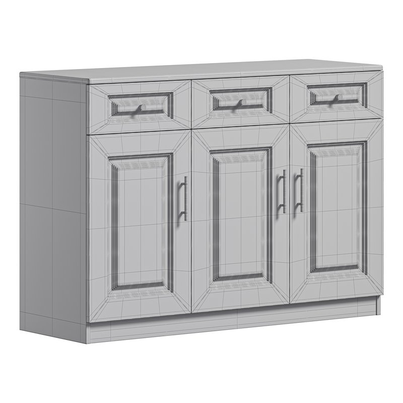 Sumptuous White Wood Sideboard Credenza - Image 13