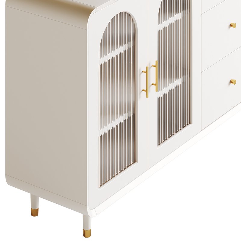 Modern White Sideboard Credenza - Image 13