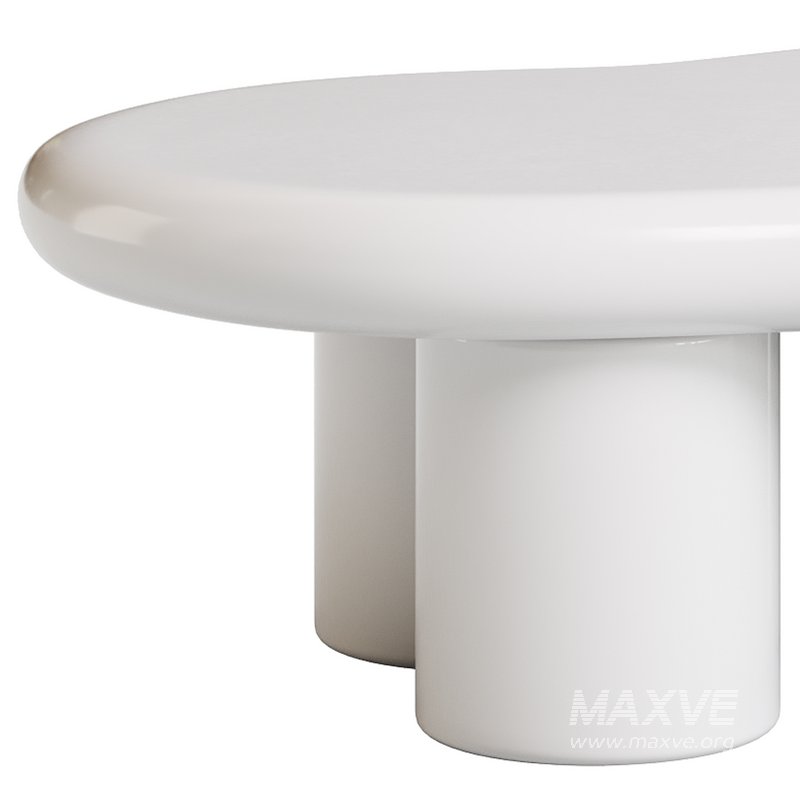 Modern Smooth Wood Abstract Coffee Table - Image 12