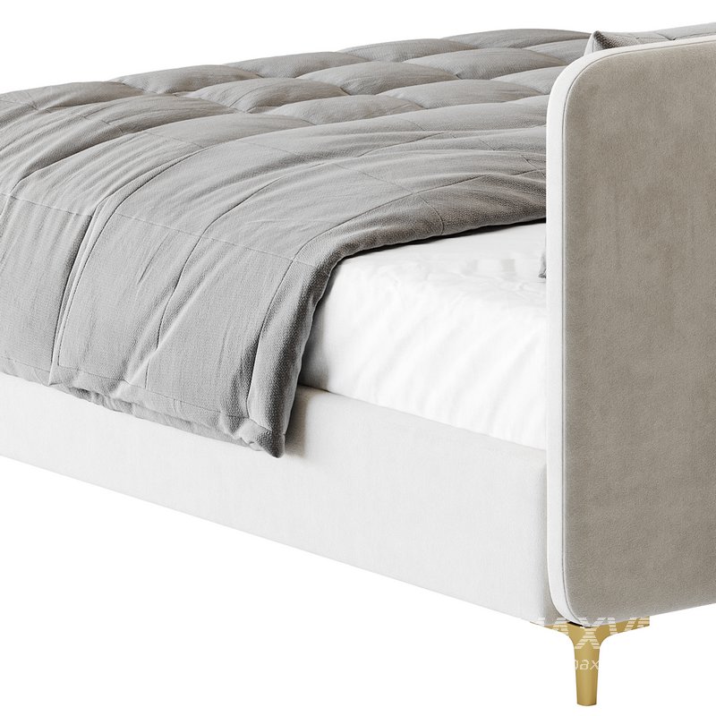 White Faux Leather Upholstered Modern Bed - Image 13