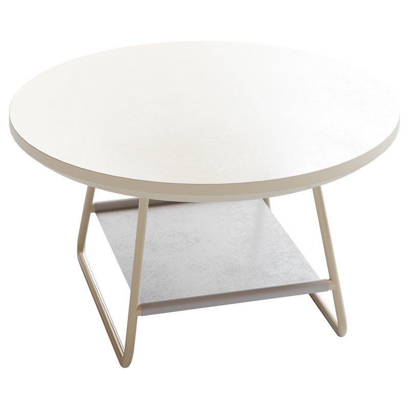 Modern Sled Round Wood Coffee Table - Image 13
