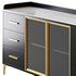 Modern Glass Door Wood Sideboard 2 - Thumbnail 13
