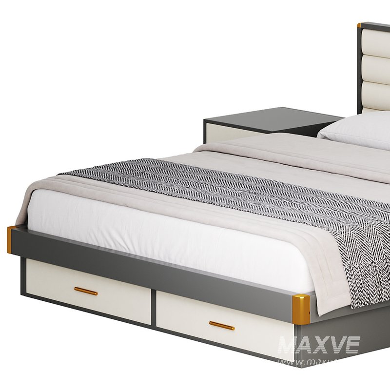 Grey Rectangular Headboard Standard Bed - Image 14
