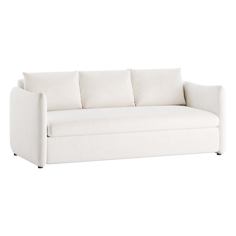WHITE PERFORMANCE FABRIC SLEEPER SOFA - Image 11