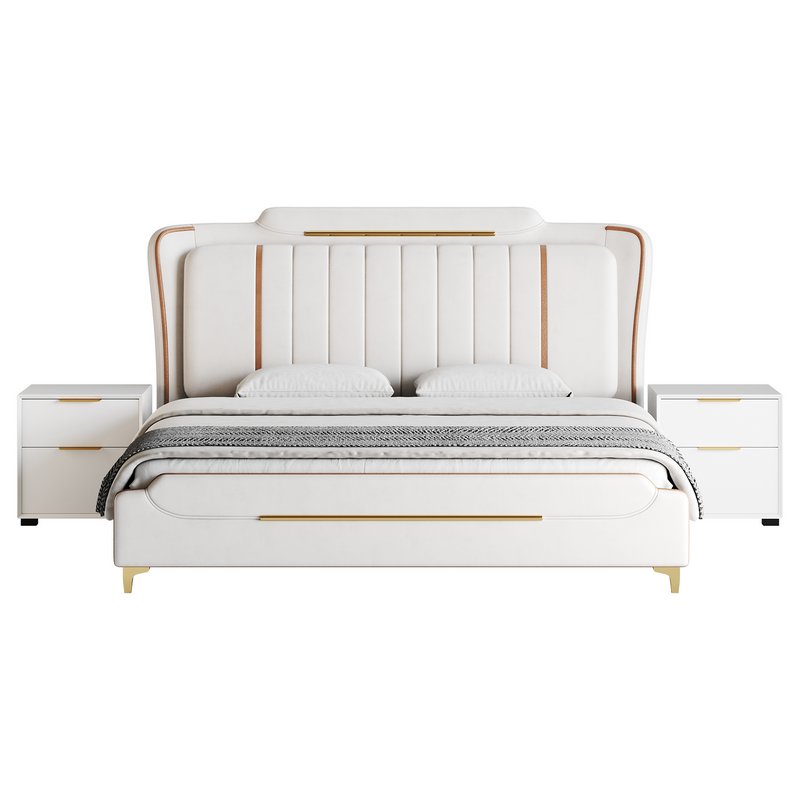 Queen Size Upholstered Headboard Bed - Image 13