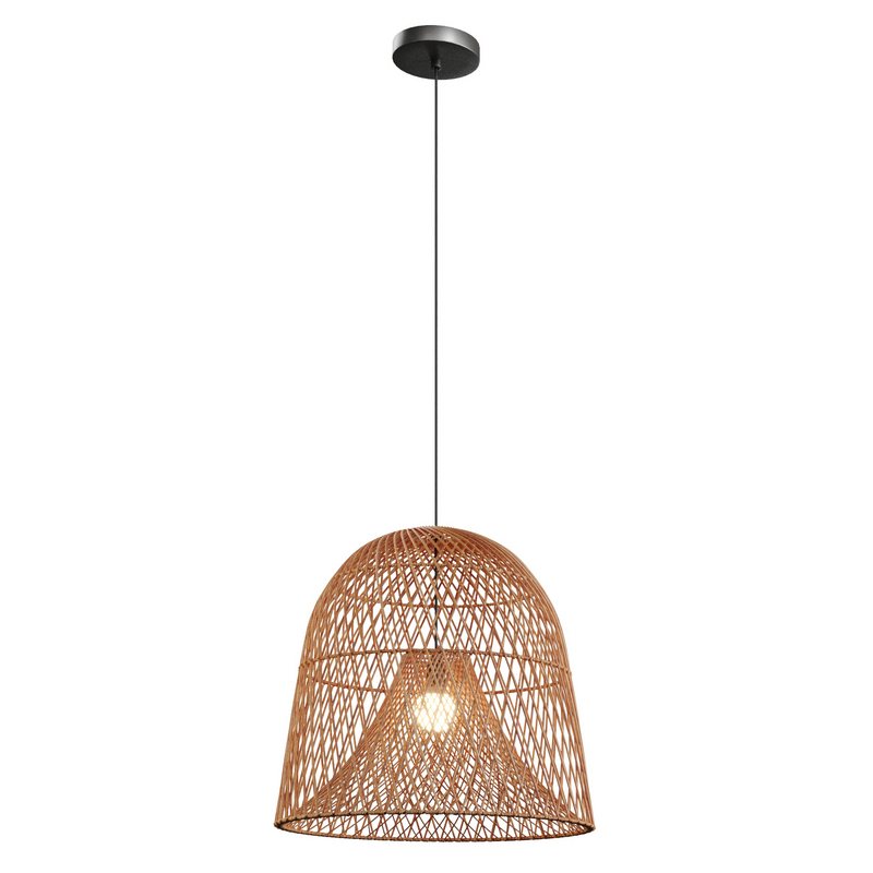 Nassa woven bamboo pendant light by CB2 - Image 3