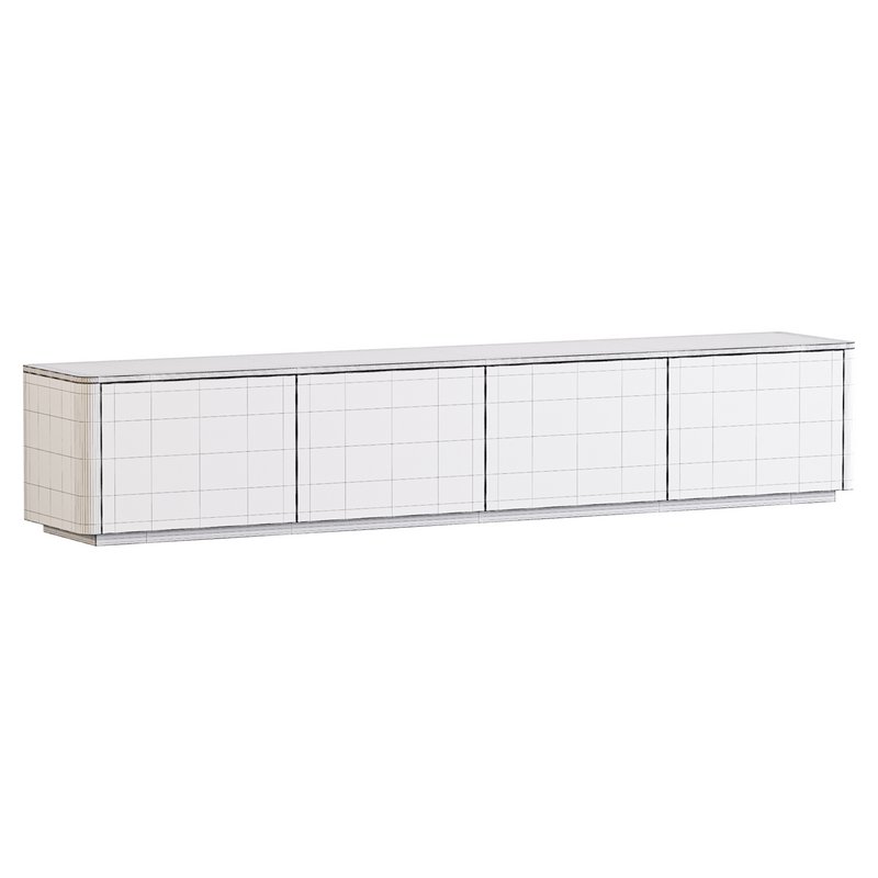 Stylish White TV Stand in Wood - Image 13