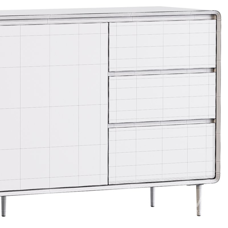 Modern Wood Sideboard with 2 Doors - Image 15