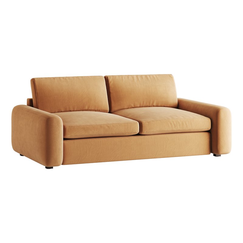 WHITE PERFORMANCE FABRIC APARTMENT SOFA - Image 14