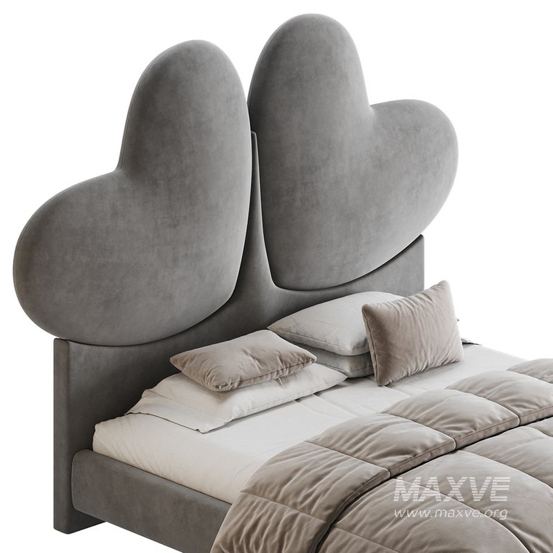 Elegant Blue Pine Wood Upholstered Panel Bed - Image 15