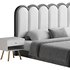 White Genuine Leather Upholstered Modern Panel Bed - Thumbnail 14