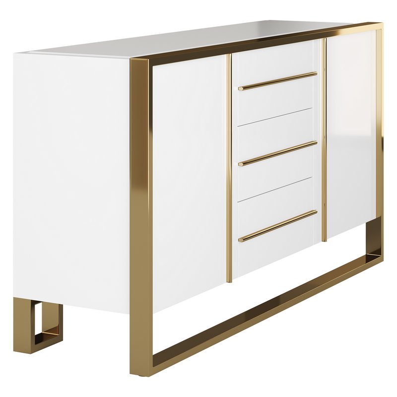 Glossy White Buffet - Image 15