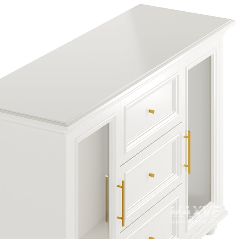 Sleek White Modern Sideboard Credenza - Image 15