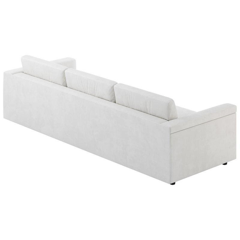 IVORY PERFORMANCE VELVET SOFA - Image 13
