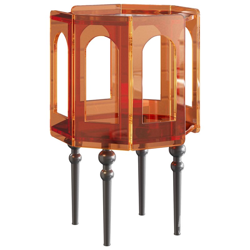Retro Acrylic Side Table - Image 1