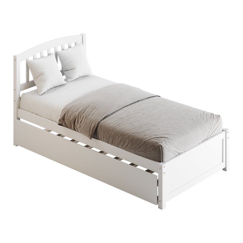 Twin Size Platform Bed Wood Bed - Image 14