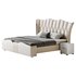 Modern Off-White Upholstered Tufted King Bed - Thumbnail 13
