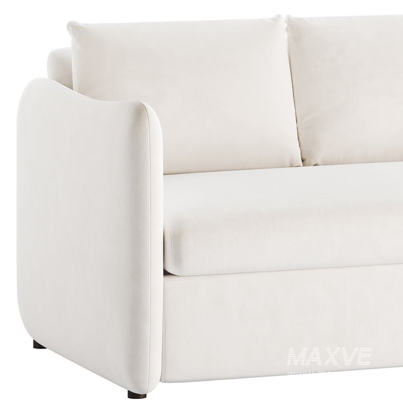 WHITE PERFORMANCE FABRIC SLEEPER SOFA - Image 16