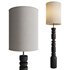 Aska – Charred Wood And Natural Linen Floor Lamp - Thumbnail 1