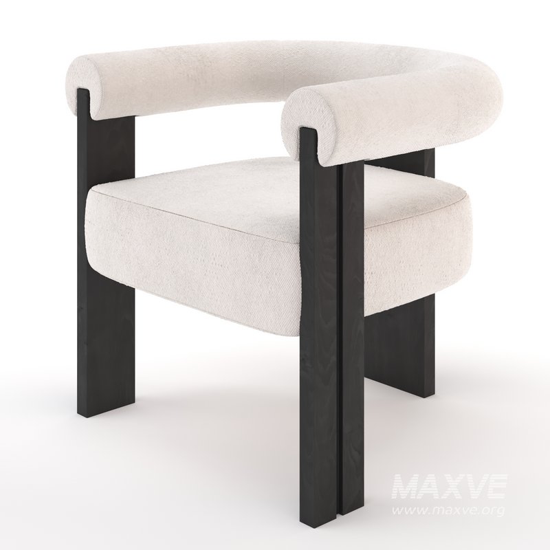 Percy Dining chair Boucle cream - Image 1