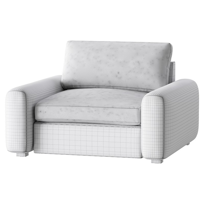 SERRAT WHITE PERFORMANCE FABRIC CHAIR AND A HALF - Image 13