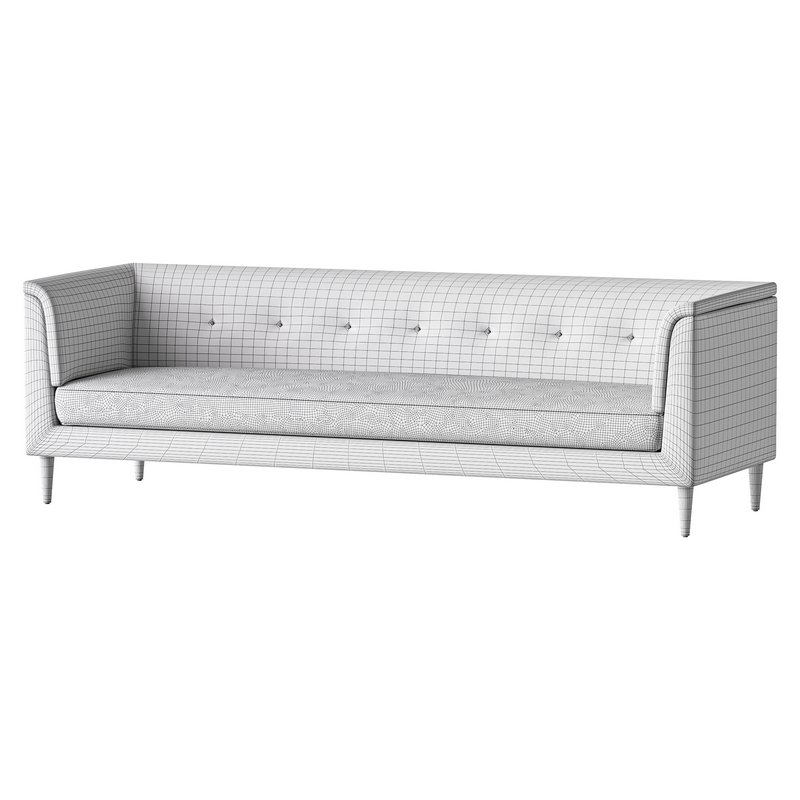 TUFTED CREAM WHITE VELVET SOFA - Image 14