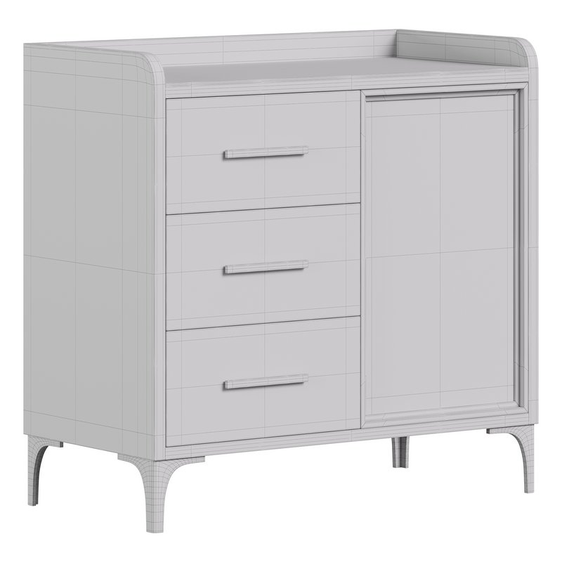 Modern Glass Door Wood Sideboard 2 - Image 15