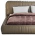 Icnoyotl suede fabric rectangular headboard modern bed I - Thumbnail 17