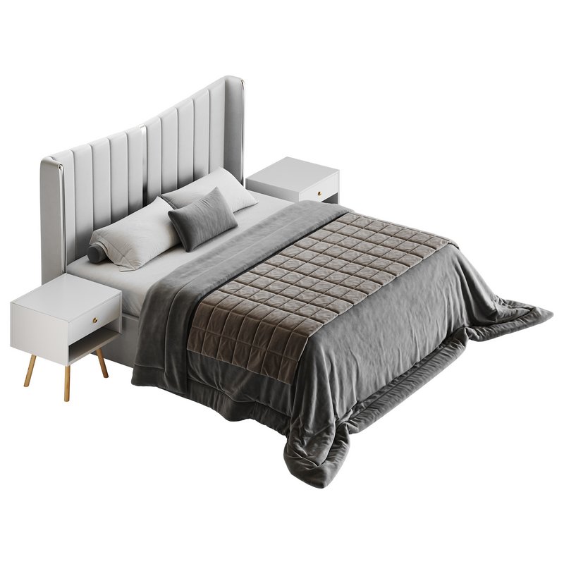 Modern Beige King Size Bed - Image 14