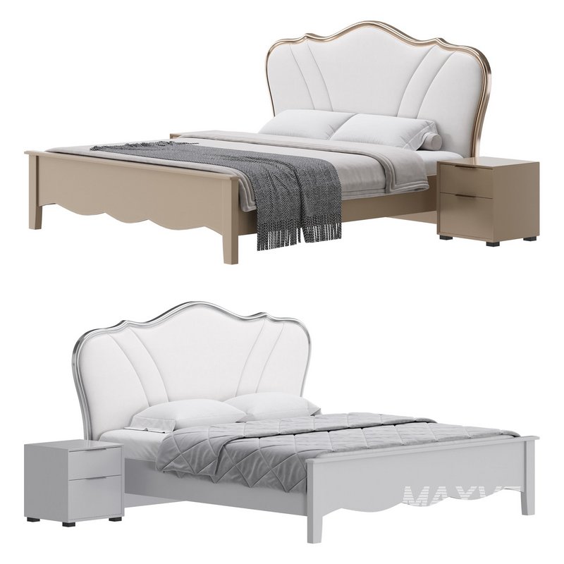 Faux Leather Upholstered Headboard Bed - Image 1