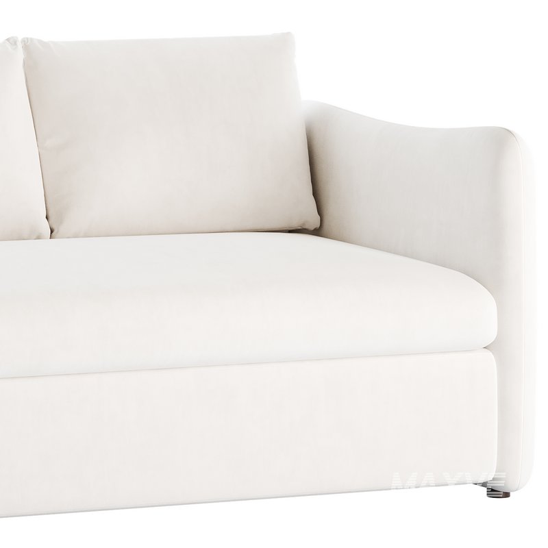 WHITE PERFORMANCE FABRIC SLEEPER SOFA - Image 14